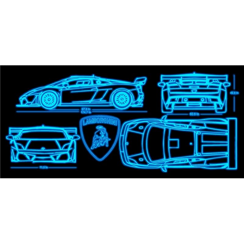 Чашка хамелеон 66055 ЧРЖ Lamborghini neon (чорна) — фото 4