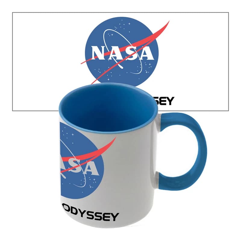Чашка з принтом 65601 NASA (блакитна) — фото 1