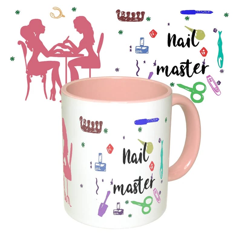 Чашка з принтом 65362 Nail Master (рожева)