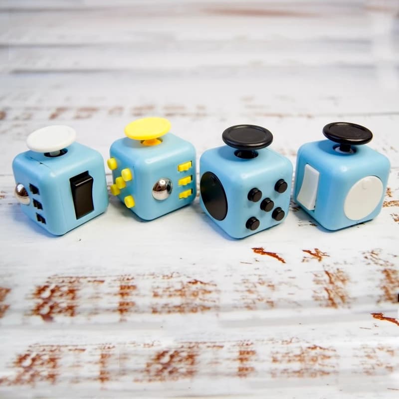 Кубик антистрес Fidget Cube (блакитний з чорним) — фото 2