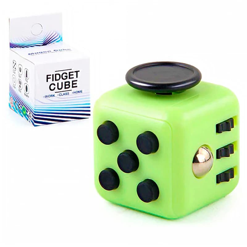 Кубик антистрес Fidget Cube (зелений з чорним) — фото 1