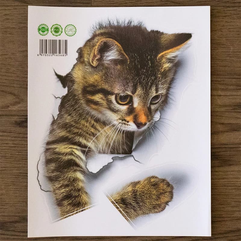 Інтер'єрна наклейка CD Котик XH2003 25х16,5см — фото 3