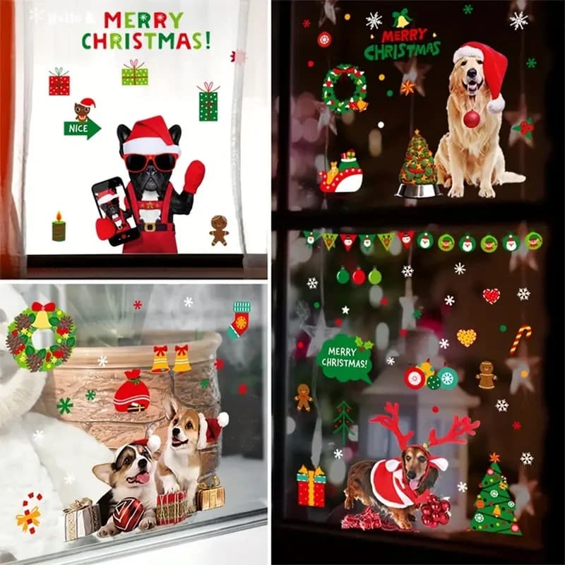 Інтер'єрна наклейка NG Merry Christmas Dogs JD2311 (9 аркушів А4) — фото 2