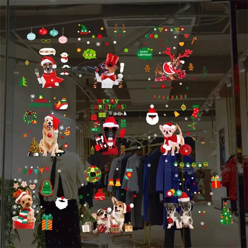 Інтер'єрна наклейка NG Merry Christmas Dogs JD2311 (9 аркушів А4) — фото 4