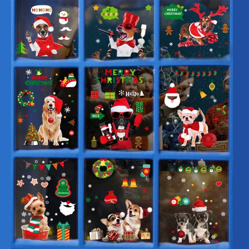 Інтер'єрна наклейка NG Merry Christmas Dogs JD2311 (9 аркушів А4) — фото 7