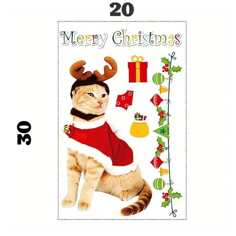 Интерьерная наклейка NG Merry Christmas Cats JD2312 (9 листов А4) — фото 3