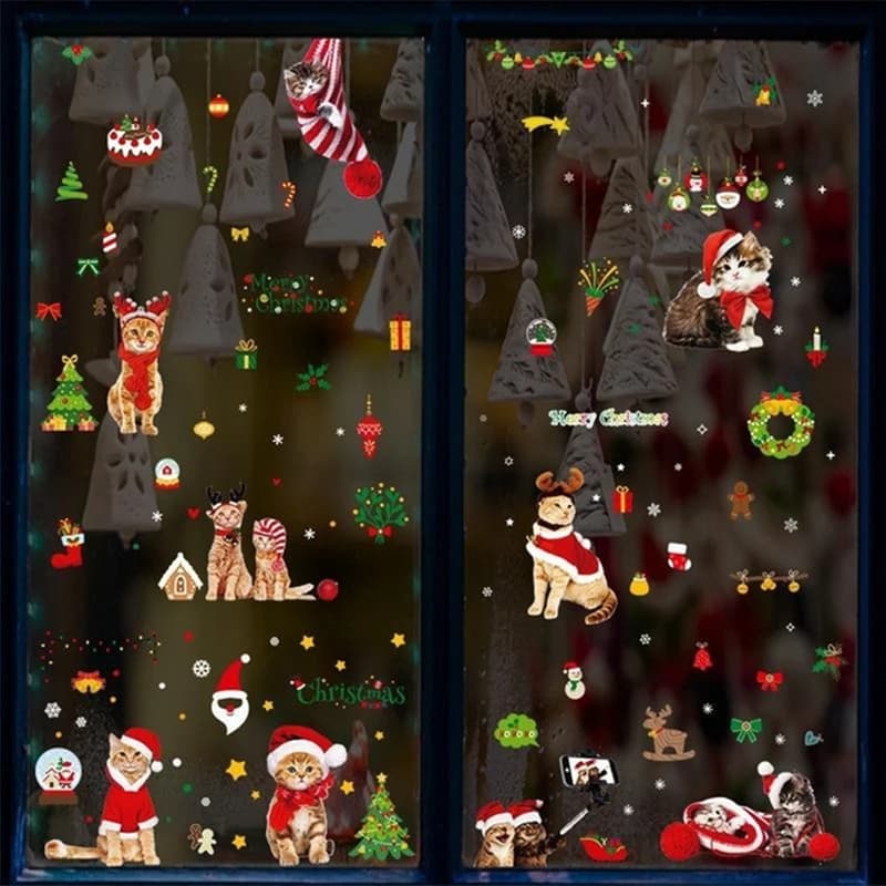 Интерьерная наклейка NG Merry Christmas Cats JD2312 (9 листов А4) — фото 5