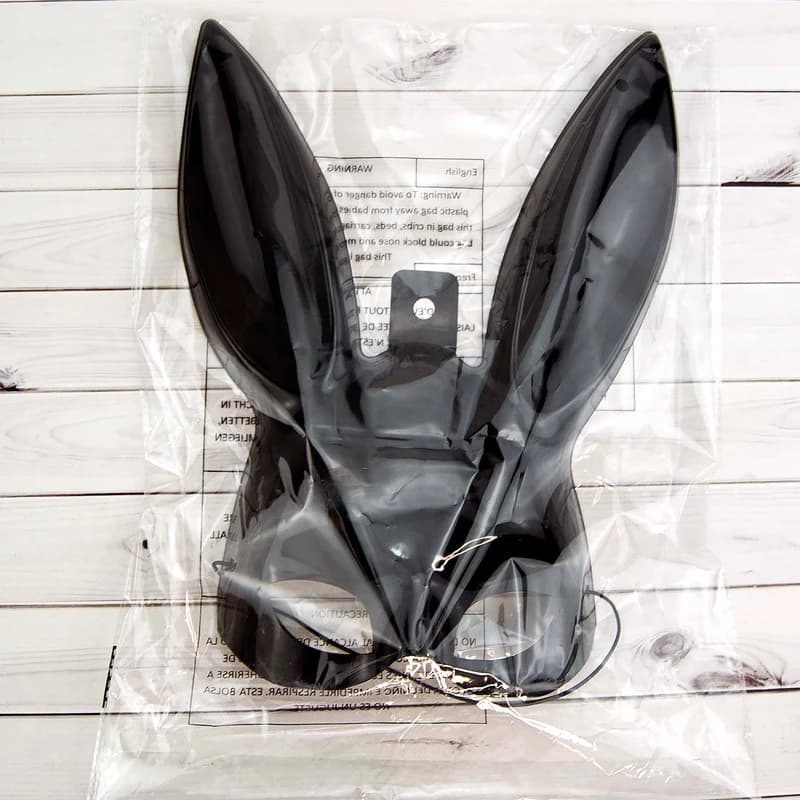 Маска Кролик PlayBoy Lux (чорна) — фото 2