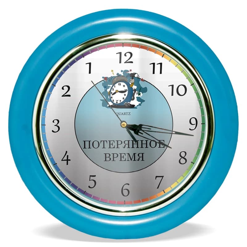 Годинник зі зворотним ходом Потерянное время Ц027 (блакитний) — фото 3
