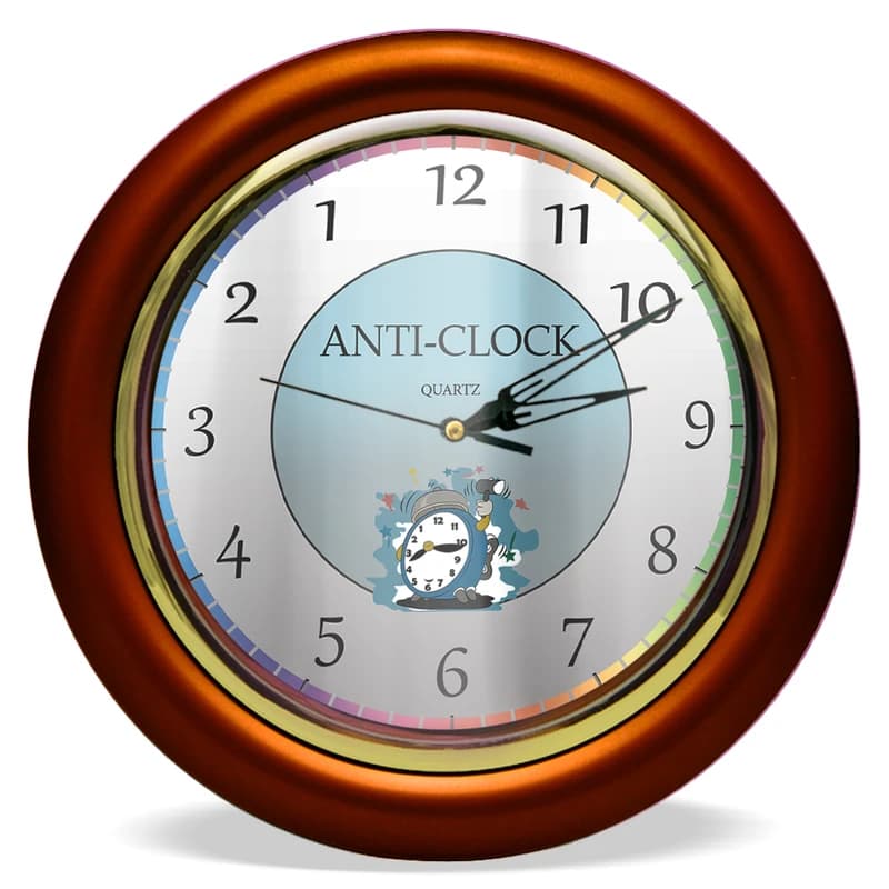 Годинник зі зворотним ходом Anti-clock Ц013 (коричневий)