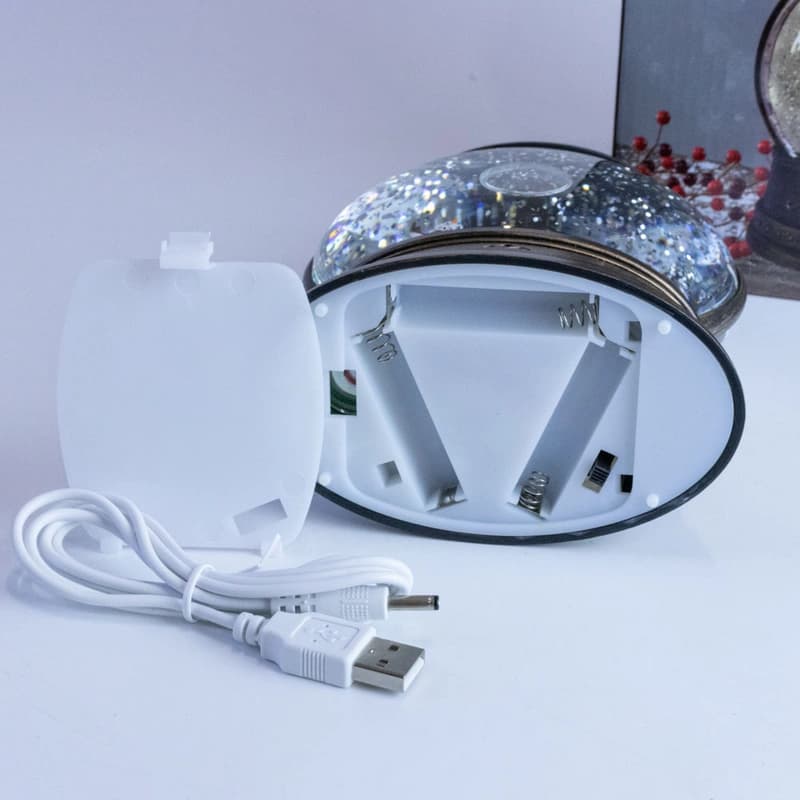 Ліхтар Новорічний LED музичний 21см 1293302 на батарейках та USB — фото 3