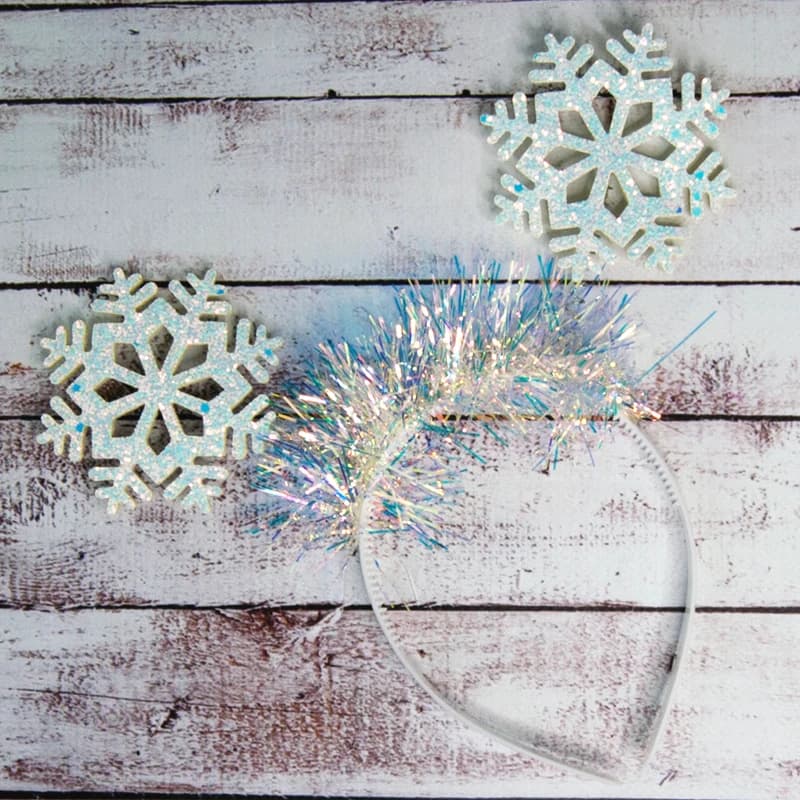 Обідок новорічний Сніжинки на пружинках (уп. 12шт) — фото 6