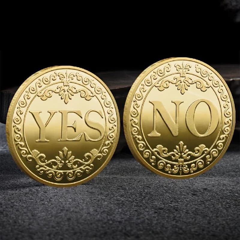 Сувенірна монета прийняття рішень YES/NO 3701(золота)