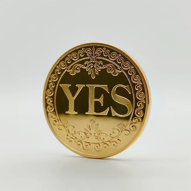 Сувенірна монета прийняття рішень YES/NO 3701(золота) — фото 2
