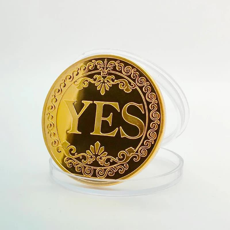 Сувенірна монета прийняття рішень YES/NO 3701(золота) — фото 3