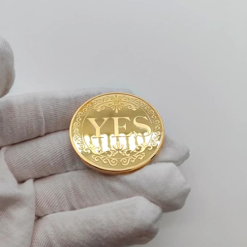 Сувенірна монета прийняття рішень YES/NO 3701(золота) — фото 6