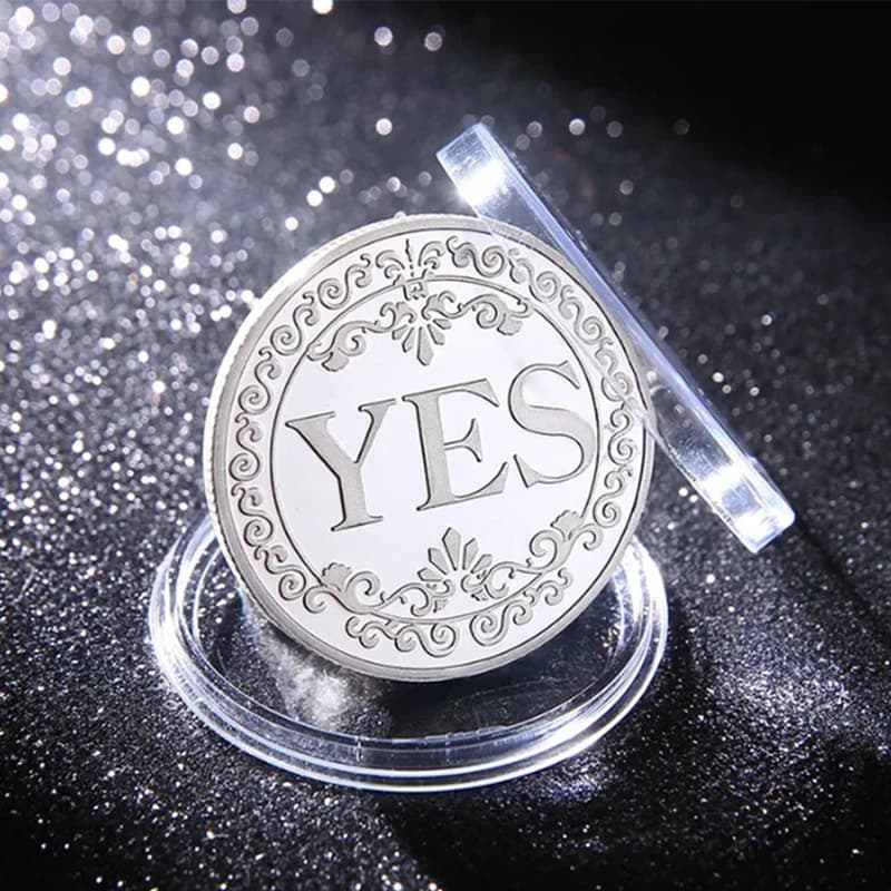 Сувенірна монета прийняття рішень YES/NO 3702 (срібна) — фото 2