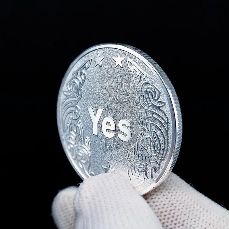 Сувенірна монета прийняття рішень YES/NO 3802 (срібна) — фото 3