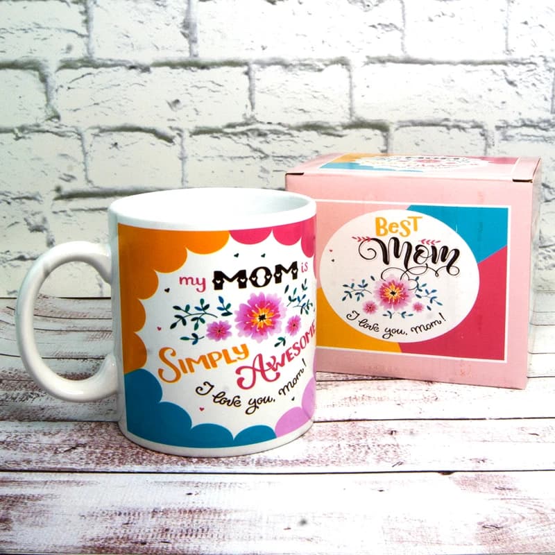 Кухоль для мами Моя мама приголомшлива - My mom awesome 600 мл — фото 2