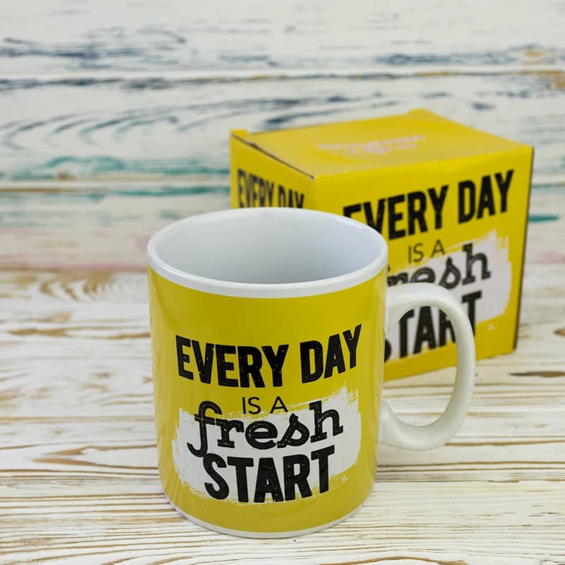 Кухоль Гігант Кожен день - це новий початок - Every day is a fresh start — фото 2