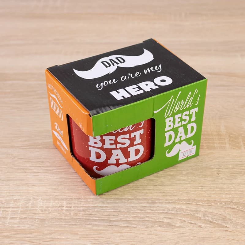 Кухоль для тата Кращий тато у світі - Best dad in the world 400мл 12732 (червоний) — фото 3