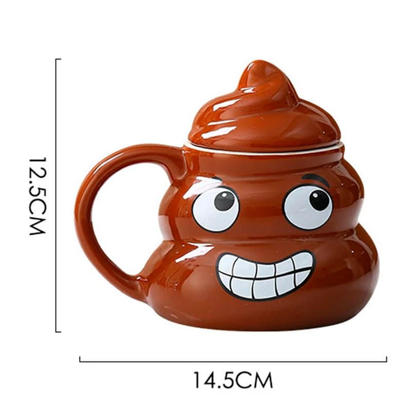 Кухоль керамічний фігурний Какашка Emoji №3 — фото 4