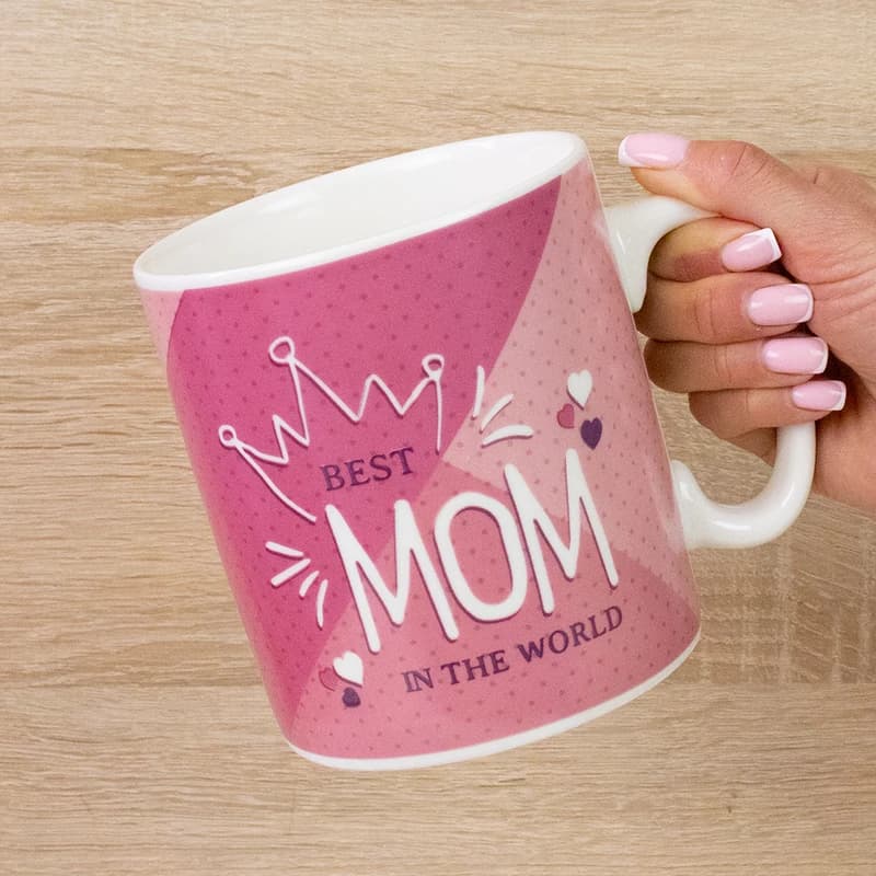 Кухоль Гігант Найкраща мама у світі - Best MOM in the world (рожева)