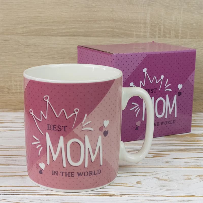 Кухоль Гігант Найкраща мама у світі - Best MOM in the world (рожева) — фото 2