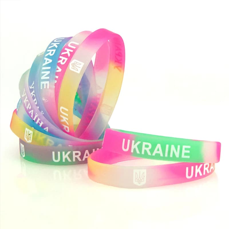Браслет силіконовий Ukraine світлонакопичувальний (уп. 10 шт)