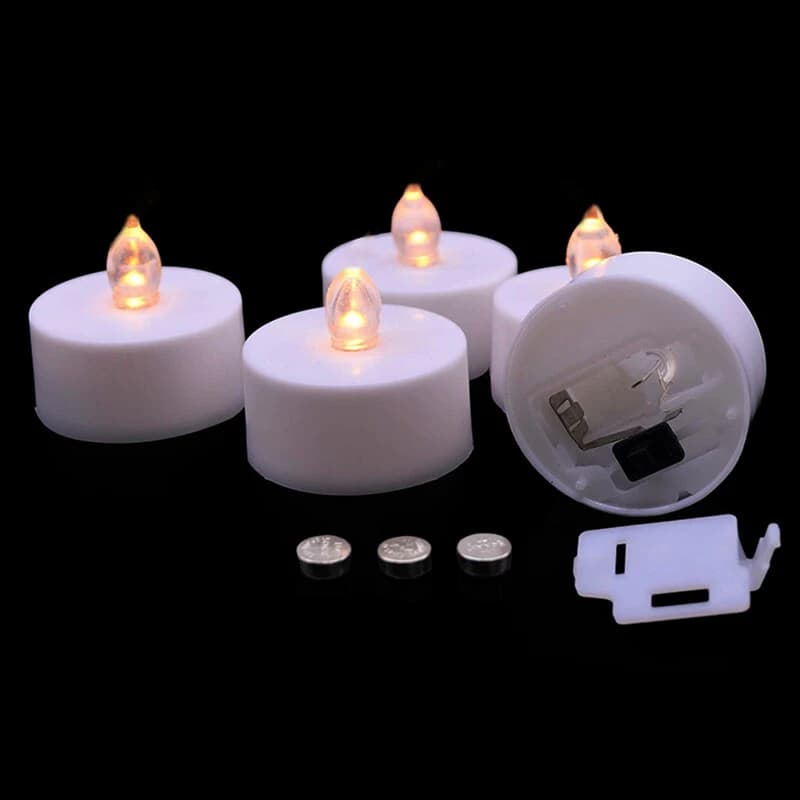 Свічка LED світна мерехтлива 4х4см (жовте свічення) — фото 6