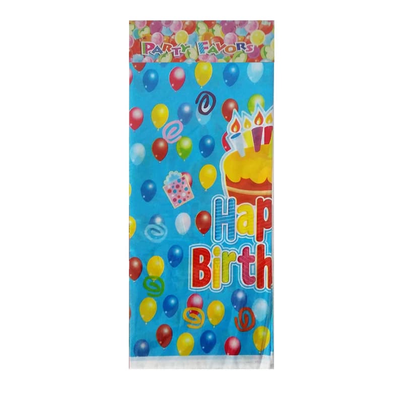 Скатертина Happy Birthday (блакитний) — фото 2