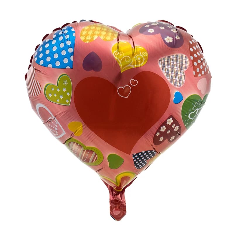 Кулька 45см Сердечко с принтом Асорті (уп. 12шт) — фото 3