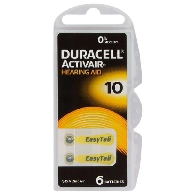 Батарейка для слухового апарату Duracell 10 Activair 6 шт